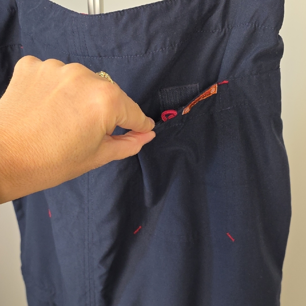 Vintage POINT ZÉRO Convertible Skirt – Navy Blue & Red Accents (Nicole Benisti) - Picture 7 of 10